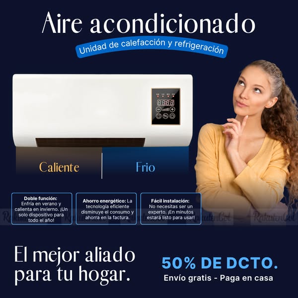 DualTemp - Aire Acondicionado Portátil Frío/Calor, Potente y Silencioso